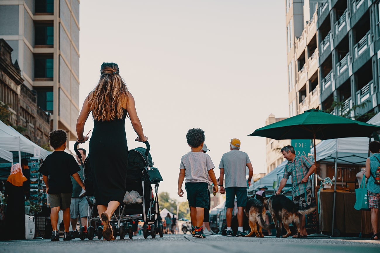 Family walking